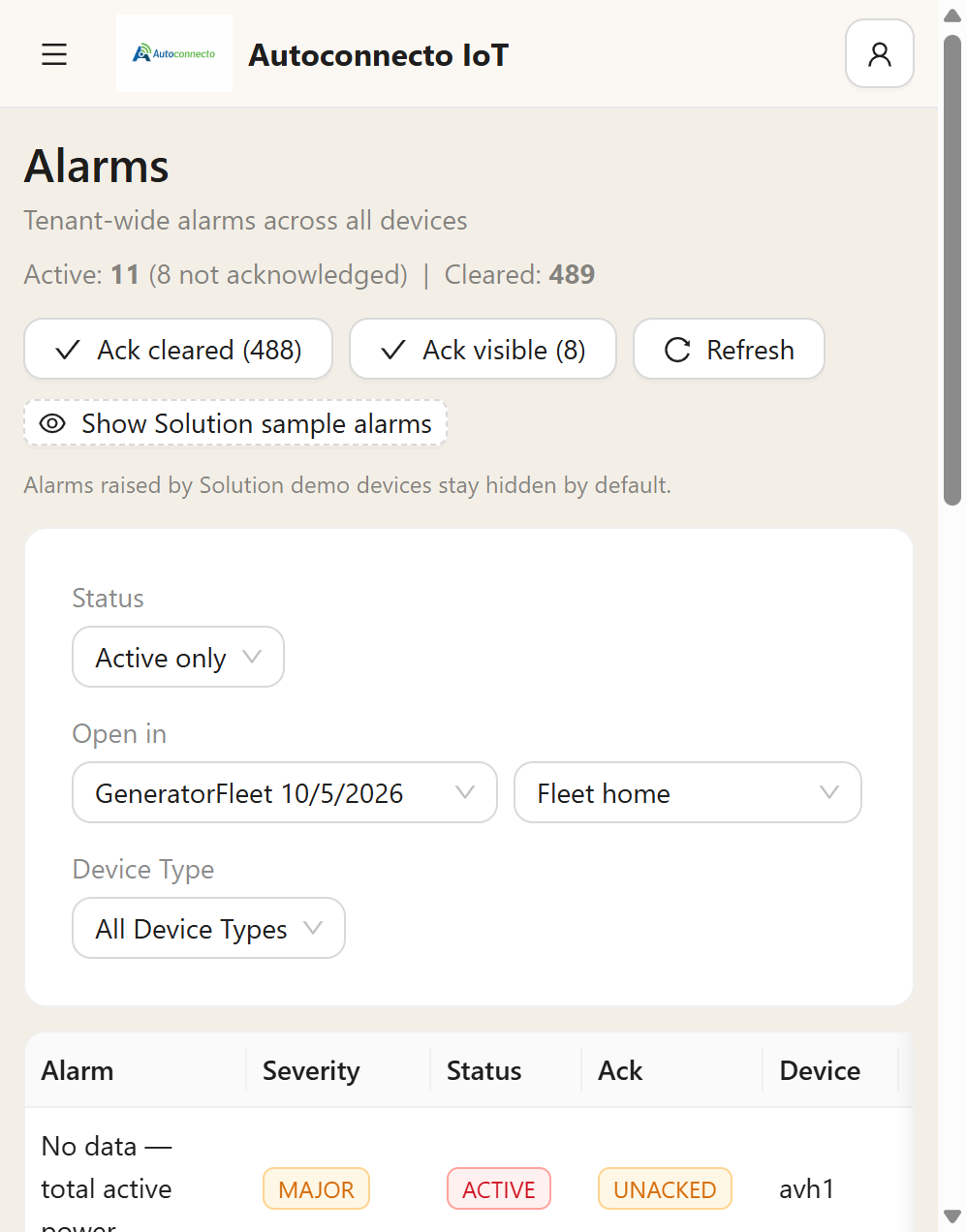 Alarms