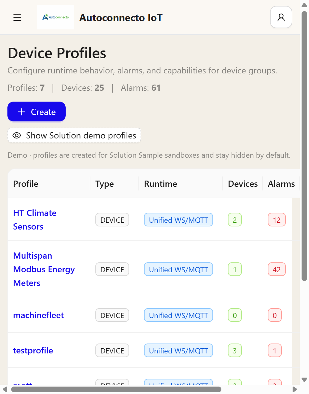 Device profiles