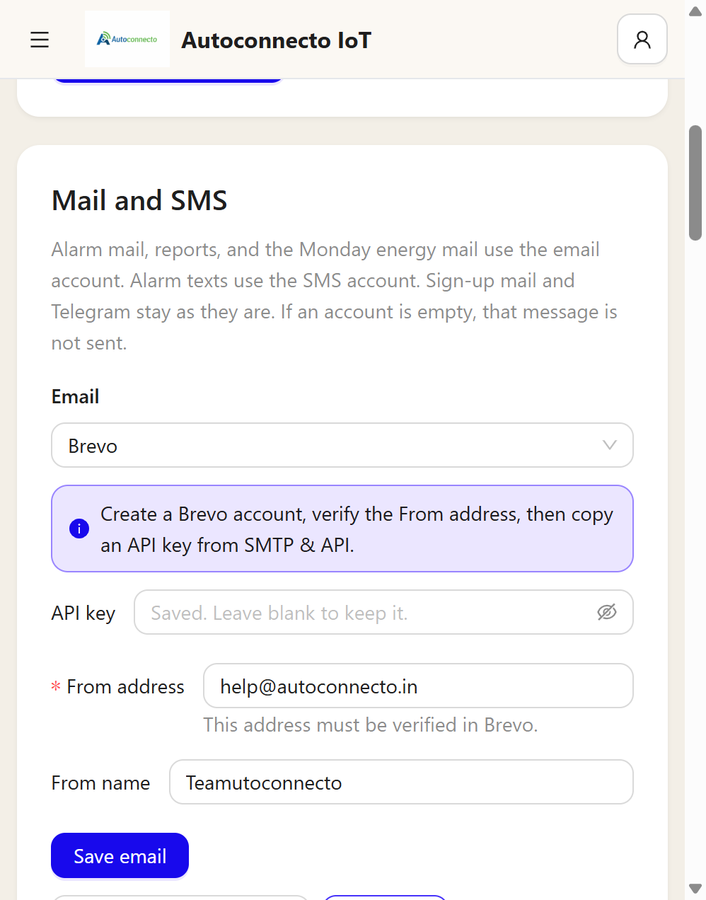 Mail and SMS